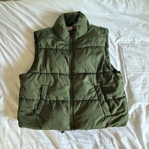 Olive Puffer Vest